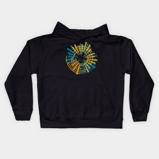 Mech Eye Yellow Blue Kids Hoodie